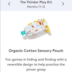 Lovevery Organic Cotton Sensory Pouch from The Thinker Play Kit 11-12M